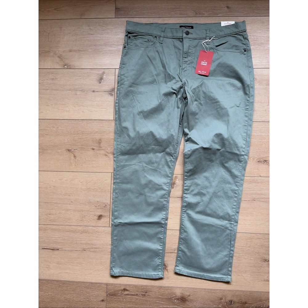 Lucky Brand 410 Athletic Straight Mens 38x30 Green Advanced Stretch Pants